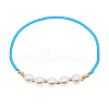 Glass Seed & Imitation Pearl Beaded Stretch Bracelet for Women BJEW-A22-12-17-2-1