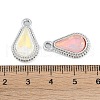 UV Plating Alloy with Mixed Color Glass Rhinestone Pendants FIND-M018-35P-3