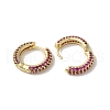Rack Plating Brass Micro Pave Cubic Zirconia Huggie Hoop Earrings for Women EJEW-C097-21G-3