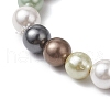 Shell Pearl Beads Stretch Bracelets For Women BJEW-JB11340-5