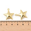 Star Brass Pendants KK-M327-08B-G-3