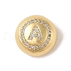 Rack Plating Brass & Cubic Zirconia Pendants KK-Z047-07G-A-RS-1