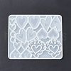 DIY Heart Theme Pendant Silicone Molds DIY-E065-06-3