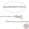 Anti-Tarnish Rhodium Plated 925 Sterling Silver Chain Necklaces STER-F039-12P-5