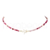 Summer Beach Dyed Natural Agate Round Beaded Necklaces NJEW-JN05262-01-2