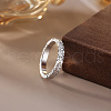 925 Sterling Silver Finger Rings for Women RJEW-A066-01P-3