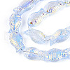 Transparency Electroplate Glass Beads Strands GLAA-T023-40A-02-3