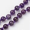 Amethyst Beaded and Gemstone Beaded Necklaces NJEW-P148-01-3