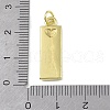 Brass Micro Pave Clear Cubic Zirconia Pendants KK-P266-06G-E-3