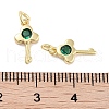 Brass Micro Pave Cubic Zirconia Charms KK-C051-08G-3