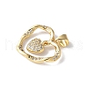Brass Micro Pave Cubic Zirconia Pendants KK-A252-33G-01-2