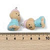 Flocky Resin Pendants FIND-A052-06I-3