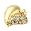 Rack Plating Brass Micro Pave Cubic Zirconia Pendants KK-P272-05G-2