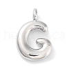 Rack Plating Brass Balloon Letter Pendants KK-C050-01P-G-1