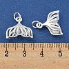Rack Plating Brass Micro Pave Clear Cubic Zirconia Pendants KK-F089-03S-3