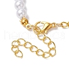 Christmas ABS Plastic Imitation Pearl & Iron Curb Chains Link Bracelets BJEW-JB11276-4