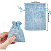Burlap Packing Pouches Drawstring Bags ABAG-BC0001-13-2