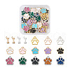 Biyun 60Pcs 15 Style Zinc Alloy Enamel and Tibetan Style Zinc Alloy Pendants FIND-BY0001-15-11