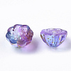Two Tone Transparent Spray Painted Glass Beads X-GLAA-N035-06A-G01-3