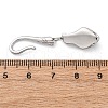 Brass S-Hook Clasps KK-U059-27P-02-3