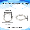 SUNNYCLUE 304 Stainless Steel Jump Rings STAS-SC0006-10B-2