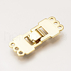 Brass Fold Over Clasps KK-Q735-240G-2