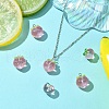 6Pcs 3 Styles Transparent Resin Fruit Pendants FIND-YW0005-65-5