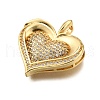 Brass Micro Pave Cubic Zirconia Pendants KK-K401-03G-02-2