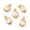 Brass Micro Pave Cubic Zirconia Pendants KK-I697-40G-3