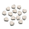 Tarnish Resistant 304 Stainless Steel Stamping Blank Tag Flat Heart Charms Pendants STAS-Q171-01-1