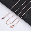 Brass Curb Chains Necklaces for Women NJEW-D302-06RG-1