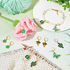 12Pcs 6 Style Cactus & Flower & Coconut Tree & Butterfly Locking Stitch Markers HJEW-PH01600-5