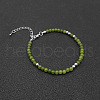 Natural Peridot Bead Bracelet ZW6419-4-2