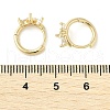 Brass Clear Cubic Zirconia Hoop Earrings EJEW-Q014-27G-2