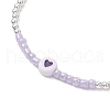 Brass Round Beads Braided Bead Bracelets for Women BJEW-JB11718-06-3