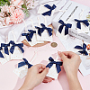 30Pcs Polyester Bowknot & Paper Card Pendant Decoration HJEW-OC00028-03-3