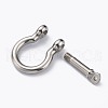 Tarnish Resistant 304 Stainless Steel D-Ring Anchor Shackle Clasps STAS-Z017-15P-01-5