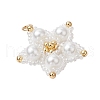 Glass Seed Beaded Star Pendants PALLOY-MZ00524-02-3