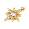 Brass Micro Pave Cubic Zirconia Pendants KK-R230-05G-2