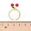 Brass with Enamel Cuff Rings RJEW-Q019-02A-G-5