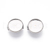 304 Stainless Steel Brooch Cabochon Settings STAS-E547-08A-P-1