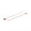 Long Chain with Enamel Heart Dangle Stud Earrings EJEW-A067-01G-B-3