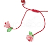 Natural Carnelian Beads Braided Bead Bracelets BJEW-MZ00167-02-4