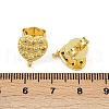 Brass Micro Pave Clear Cubic Zirconia Stud Earring Findings KK-S530-01G-G-3