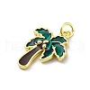 Brass Enamel Pendants KK-U066-14G-2