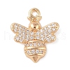 Brass with Clear Cubic Zirconia Charms KK-N256-25F-G-1