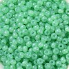 6/0 Imitation Jade Glass Seed Beads SEED-T006-04A-10-3
