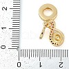 Rack Plating Brass Micro Pave Cubic Zirconia European Dangle Charms KK-P287-33A-G-3