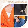 GOMAKERER 24Pcs 6 Colors Flower Shape Plastic Bead with Zinc Alloy Adjustable Jean Button Pins FIND-GO0002-80-7