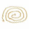 Brass Rolo Chain Necklaces X-MAK-F036-01G-3